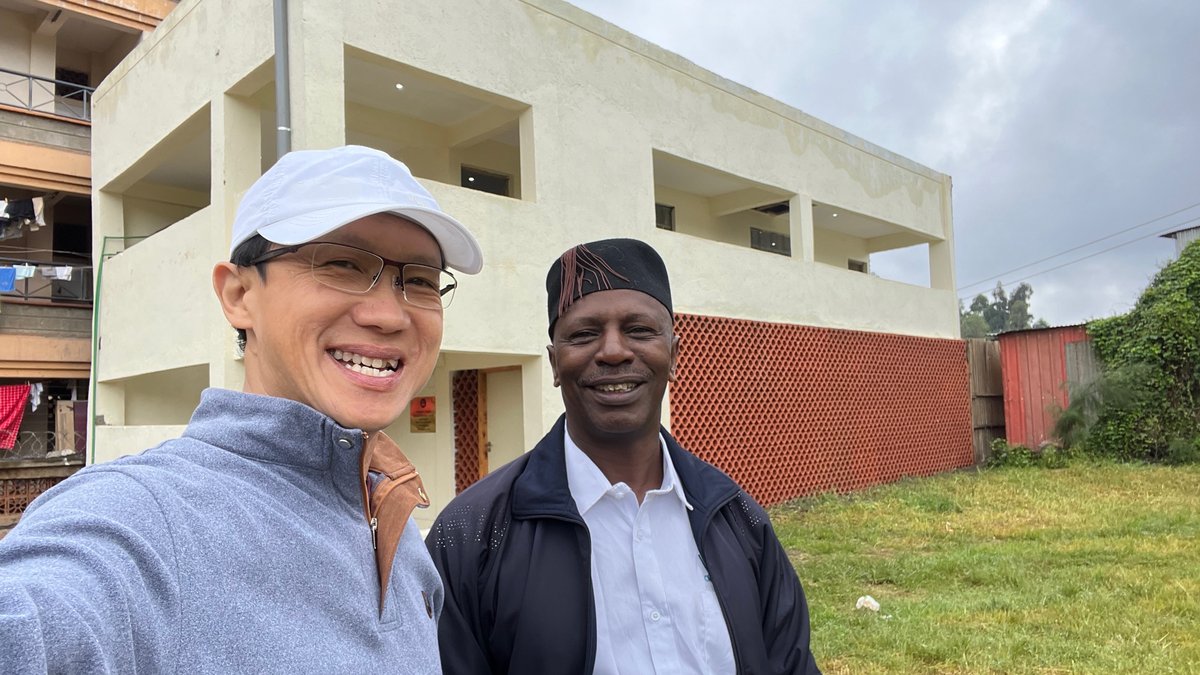 Daddy Alvin and Daddy Moses at the completed Special Education School Block